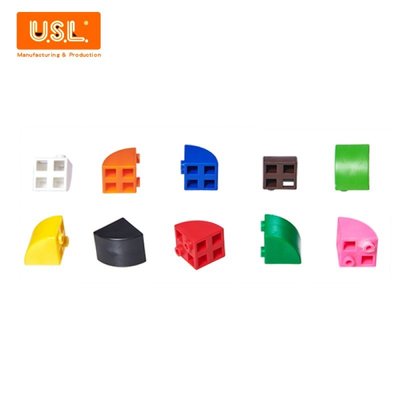 【台灣製USL遊思樂】USL連接方塊 (10色,50pcs)-1/4圓形 小包裝