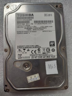 @淡水無國界@ 良品 toshiba 東芝 3.5吋硬碟 機械硬碟 500G 硬碟 中古 已測試 編號:M63