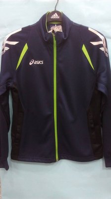 ASICS亞瑟士 男 針織訓練外套 立領 透氣 K11501-5090 深藍/綠 全新 現貨