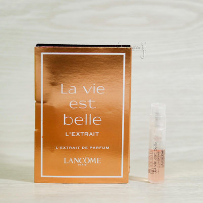 LANCOME 蘭蔻 美好人生摘錄 La vie est belle L’Extrait 女性淡香精 1.2mL 可噴式 試管香水 現貨