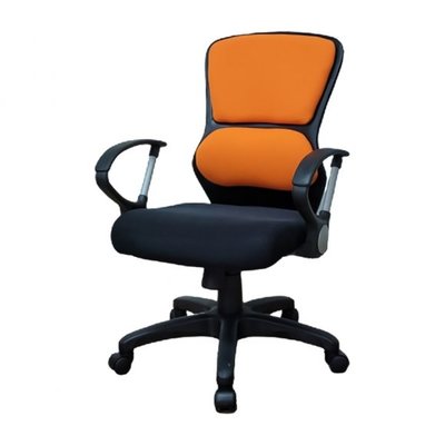 [ 家事達]台灣 OA-Y326 中型辦公椅(橘) 特價 洽談椅 電腦椅