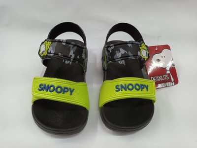 【鞋里】~ SNOOPY 史努比 ~兒童 迷彩 防水 超輕休閒涼鞋 超輕量設計 MIT台灣製造(綠)
