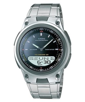 CASIO手錶公司貨附發票 10年電力錶款AW-80 D-1 A 以指針+數字雙顯錶~