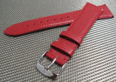ZRC 法國進口第一品牌蜥蜴腹部壓紋精緻小格紋暗玫瑰紅色錶帶 20x18 18x16mm【神梭鐘錶】