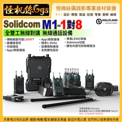 怪機絲 Hollyland Solidcom M1 1對8 全雙工無線對講 對講機 無線通話設備 3.5mm 公司貨