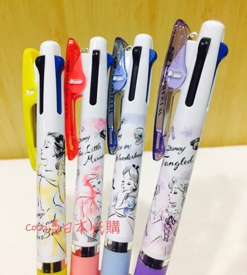《現貨》迪士尼 日本製 三菱原子筆 小美人魚 愛麗絲 美女與野獸 貝兒 長髮公主 造型原子筆 三色筆 滑順好寫