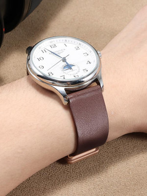 代用錶帶 手錶帶男女真皮帶適用歐米茄ck浪琴天梭海鷗上海機械錶折疊扣配件
