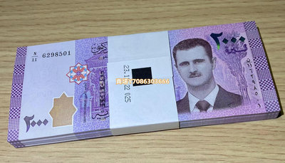 【100張整刀】全新敘利亞2000鎊紙幣 巴沙爾·阿薩德總統版 P-117 錢幣 紙鈔 紀念幣【悠然居】1118