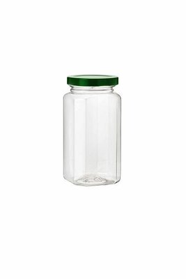 【出清便宜買】【綠色鐵爪蓋透明罐】 / 瓶罐容器系列 / 塑膠類 / 化工食品類 / 塑膠橡膠 / 塑膠製品 / 果醬瓶