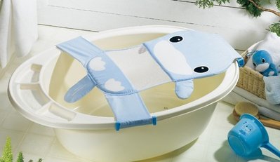 KU.KU 酷咕鴨造型 可調式 安全浴網 (粉藍) 洗澡 (不含浴盆) (台灣製造)