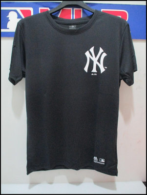 MLB majestic 美國大聯盟 洋基隊 印花平紋吸濕排汗衫 黑色 6930275-900
