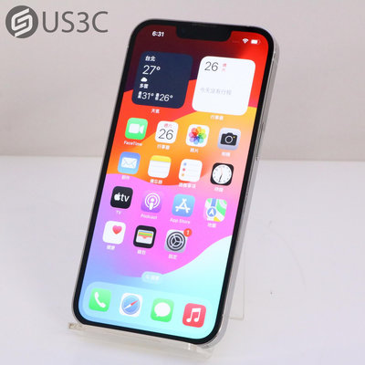 【US3C-高雄店】【一元起標】公司貨 Apple iPhone 13 Pro 256G 銀色 6.1吋 A15仿生晶片 臉部辨識 二手手機