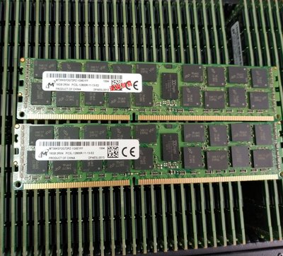 鎂光16G 2RX4 PC3L-12800R DDR3 1600 ECC REG X79 X58伺服器記憶體