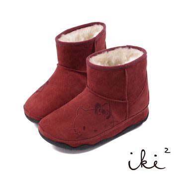 iki2  Hello Kitty聯名-限量機能性美腿雪靴~紅色