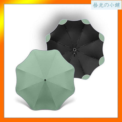 全自動圓角三折8k全新圓角包邊黑膠系列晴雨傘太陽傘可印刷logo