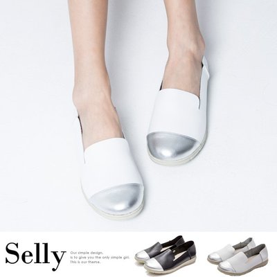 MIT系列-牛皮拼接樂福休閒鞋-Selly-沙粒-(MIT161)-2色