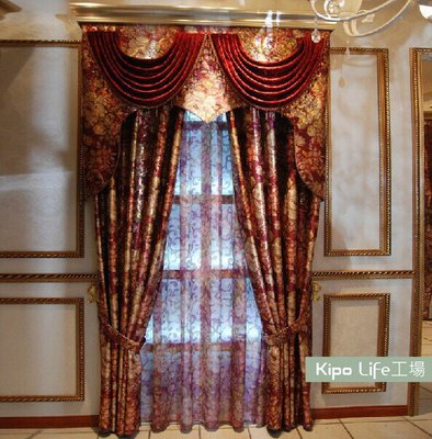 KIPO-奢華風 歐式遮光布窗簾 訂製/另有同款搭配窗紗WWW002107B