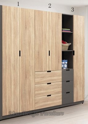 【N D Furniture】台南在地家具-全木心板ABS封邊雙色7.5尺系統式衣櫃/衣櫥(可拆買)YH