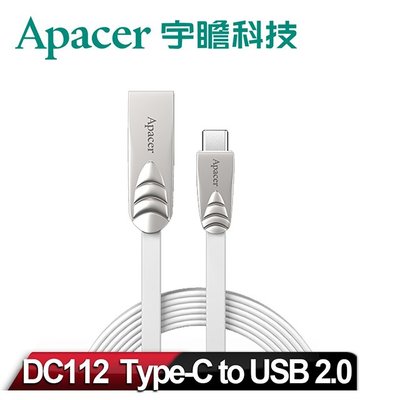 ☆偉斯科技☆全新 現貨 Apacer 宇瞻 DC112 Type-C to USB2.0 傳輸線 白