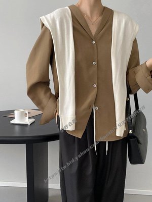 小野衣著~襯衫&復古法式慵懶別緻寬鬆氣質襯衫