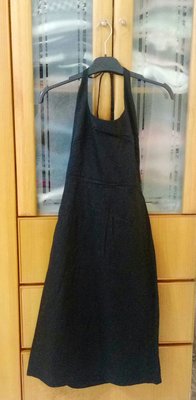 BANANA REPUBLIC  細肩綁帶棉麻洋裝187(黑色)