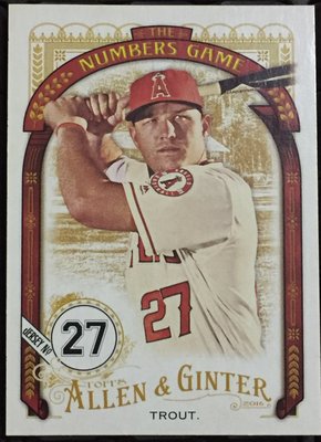 MIKE TROUT 2016 ALLEN GINTER NG-31 NUMBERS GAME 洛杉磯天使隊 神鱒