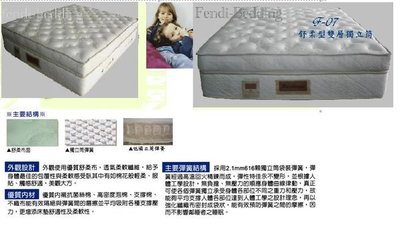 Gen9 家具生活館..格瑞絲雙人雙層獨立筒床墊-SMT..台北地區免運費包送到家喔!!