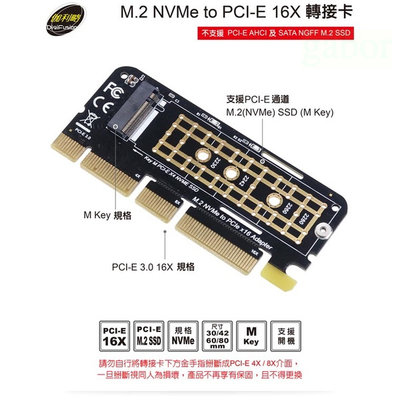【含稅附發票】【公司貨】伽利略 M.2 NVMe to PCI-E 16X 轉接卡M2PES3R