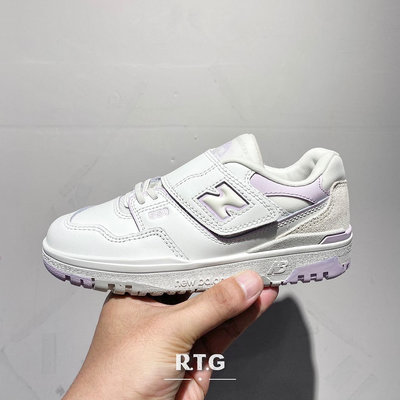 【RTG】NEW BALANCE 550 PHB550WK 白灰紫 皮革 復古 拼接 魔鬼氈 中童鞋