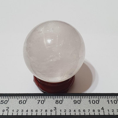 34mm 白冰洲石球  +木底座 水晶球 礦石球 擺飾  收藏 禮物