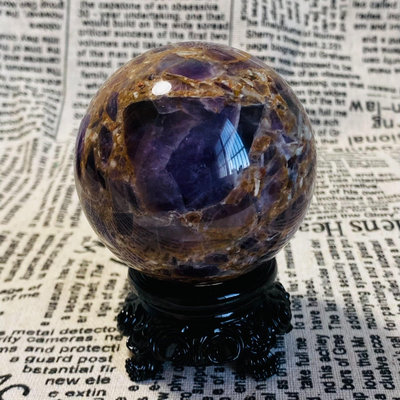 C1294天然紫水晶球擺夢幻紫色水晶居家飾品，原石打磨，隨手 水晶 擺件 文玩【天下奇物】1232