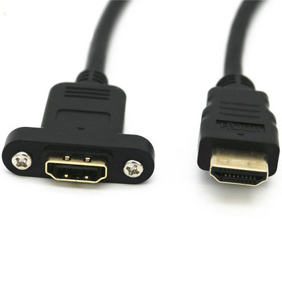HDMI帶耳朵1080P公對母延長線  HDMI帶螺絲孔可固定公對母延長線
