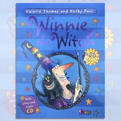 [邦森外文書] Winnie The Witch 25th Book & CD 巫婆阿妮和黑貓阿寶 25週年精裝有聲書版