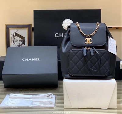 [二手正品]Chanel 最新款雙背包 A93748黑色