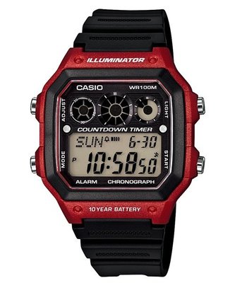 【CASIO 專賣】AE-1300WH-4A 防水100米 世界時間 計時碼錶 每日鬧鈴 AE-1300