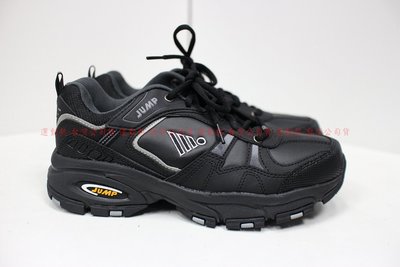 大尺碼 30號 12號 台灣製 JUMP 將門 2007 男鞋 皮革 運動鞋 慢跑鞋 跑鞋 耐磨 楦頭寬 黑色