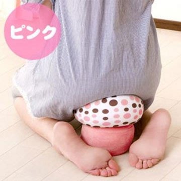 日本Rakuen蘑菇型美臀美姿坐墊-粉紅~7-11超商取貨免運費