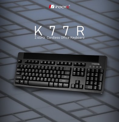 【S03 筑蒂資訊】含稅 iRocks K77R 2.4GHz無線商用鍵盤 IRK77R 無線趣味積木鍵盤