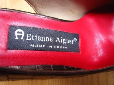 台北自售德國Eitennie Aigner經典正品高跟鞋非義大利製USA美國製格紋Hermes CD LV DG元起標