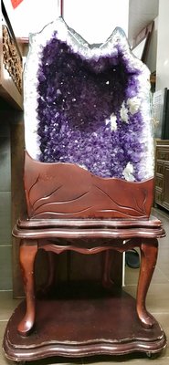 早期 巴西 天然 大型 紫水晶洞 紫晶洞 一百多公斤 大開口 洞深 嬌紫 聚財 附座 大角紫