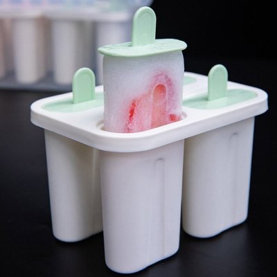 自製雪糕 保鮮盒 附蓋 4支冰棒模DIY冰棒 冰棒 冰棒模 自製各種風味 密封製冰棒盒 防異味 4支冰棒模 DIY冰棒