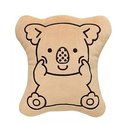 日本進口  正品樂天LOTTE小熊餅乾造型絨午休枕抱枕枕頭毛娃娃玩偶無尾熊動物擺件裝飾品送禮禮物 6919c