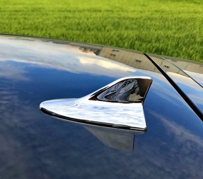 圓夢工廠 Lexus ES 2006~13 ES300 ES330 ES350 改裝 鯊魚鰭天線蓋飾貼 鍍鉻銀 碳纖紋
