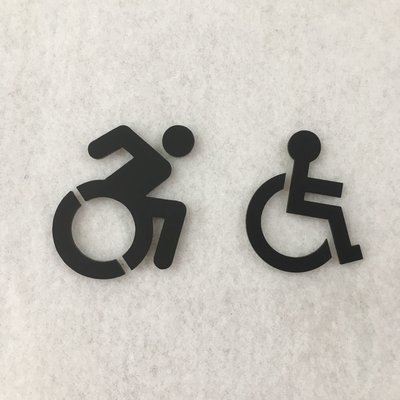 簡約風格 壓克力無障礙設施 殘障廁所標示牌 指示牌 辦公大樓 商業空間