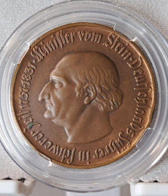 德緊大馬幣 德國 威斯特法倫 1921年 10馬克銅幣，直徑