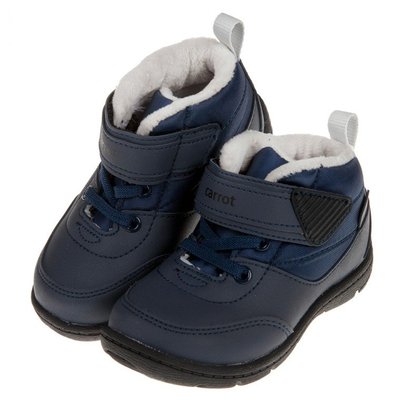 童鞋(15~21公分)Moonstar日本雪地遊玩深藍色刷毛兒童機能運動鞋(雪靴)I8O165B