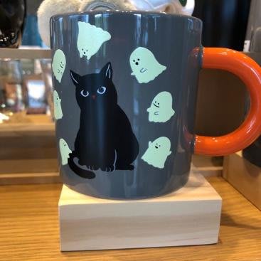 日本Starbucks星巴克限定 2021萬聖系列 黑貓發光馬克杯355ml