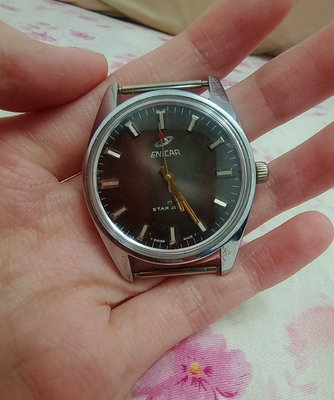 瑞士英納格黑色160男士機械手錶，沒有人帶過，機芯是160的