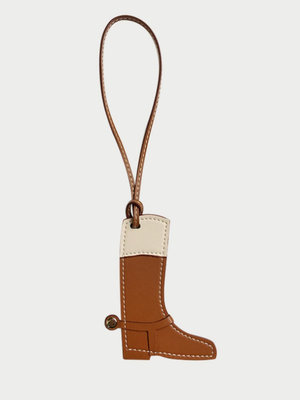 直購#Hermes靴子掛件皮質手工拼色包掛飾鉑金凱莉菜藍子女包小馬