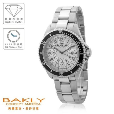∥ 國王時計 ∥ BAKLY 經典系列鋼帶錶 可旋轉外框日期腕錶 【BAS9018】